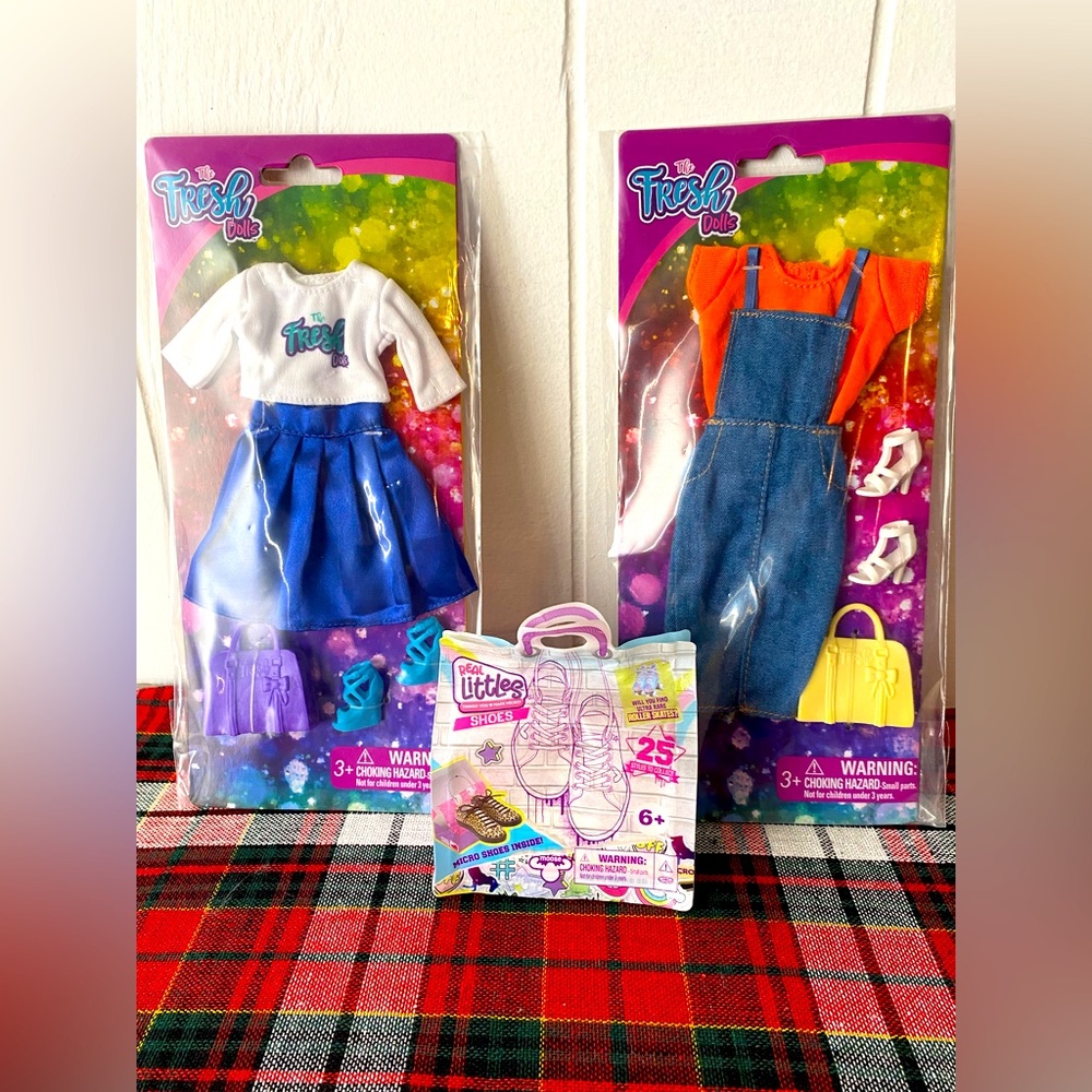 The Fresh Dolls Clothes Sets Of 2 and 1 Pair Of Real Little Shoes.